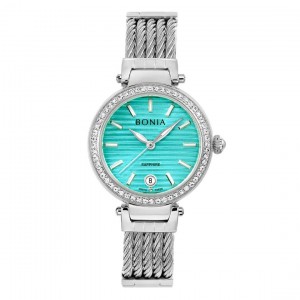 Bonia BNB10626-2382S Silver Tiffany Dial Sapphire